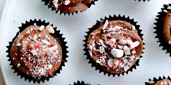 Vegan-Friendly Peppermint Cocoa Cupcakes