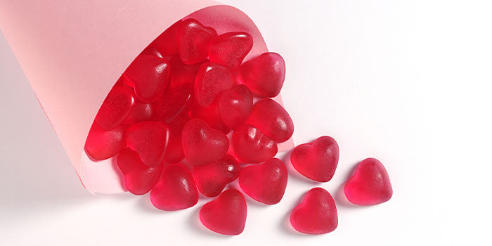 Heart-Shaped Fresh Fruit Collagen Gummies