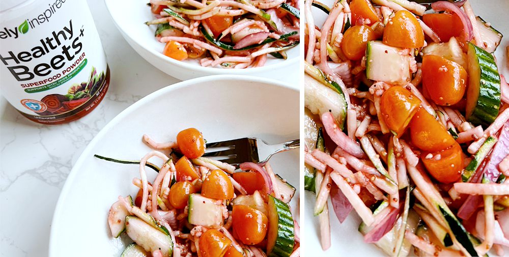Zoodle (Zucchini Noodle) Salad - Purely Inspired